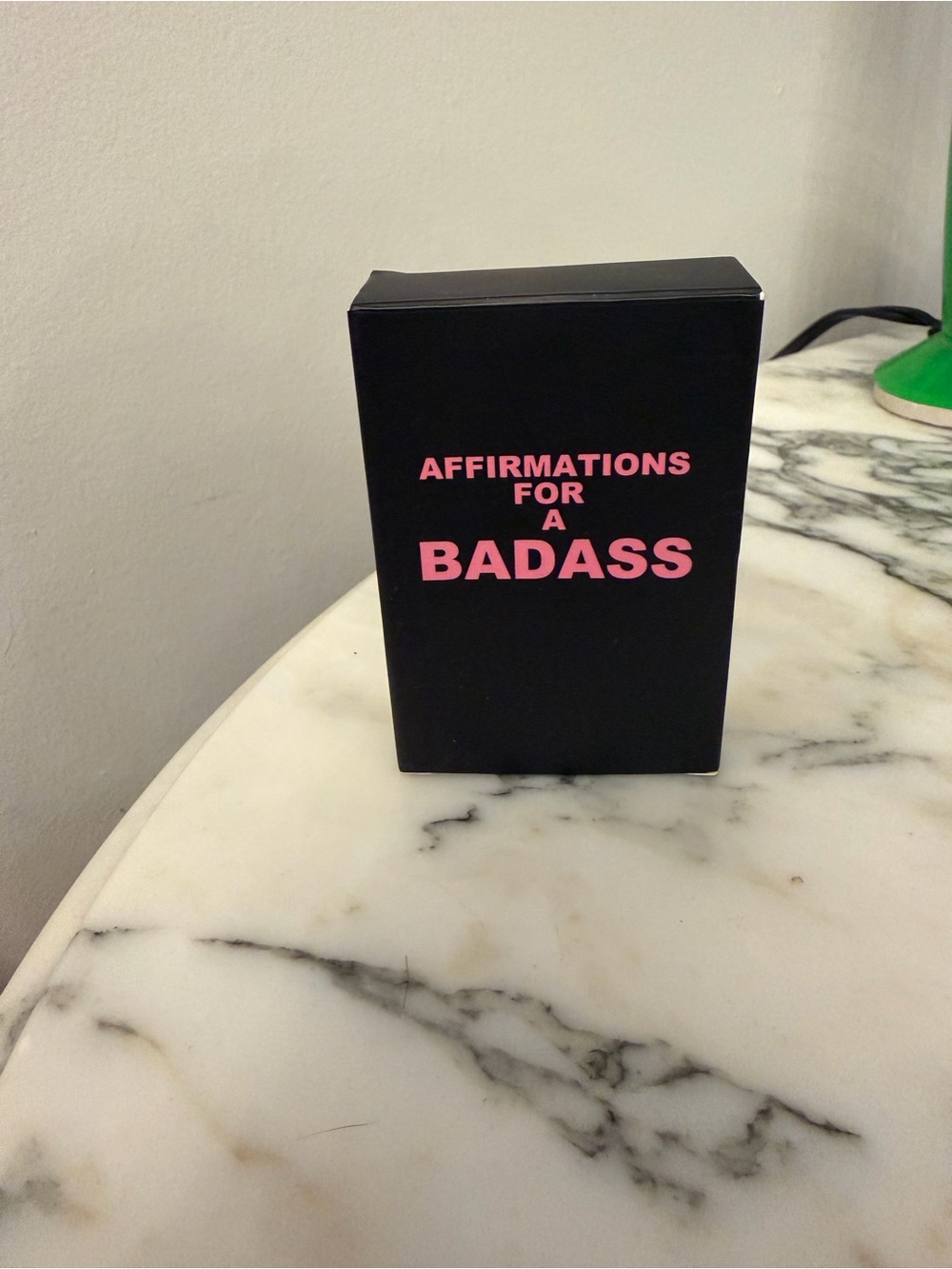 Affirmations for a Badass Card Deck - Black with Pink Lettering